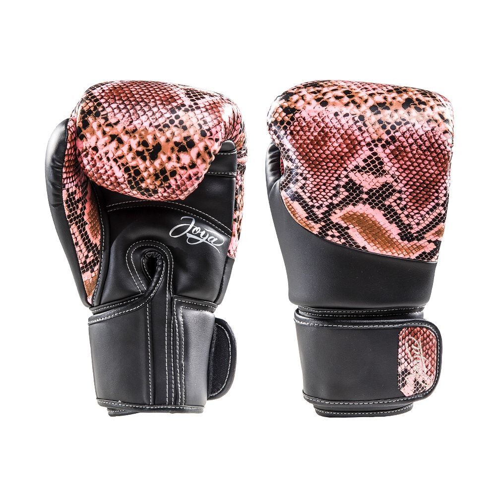 Correspondentie systeem Willen Joya Thailand Kickboxing Glove - Snake - Pink Black - Microfiber Synthetic  Leather - GLOVES